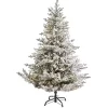 6 ft. Clear Lit Flocked Fraser Fir Christmas Tree