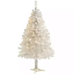 5 ft. Clear Pre-Lit White Christmas Tree