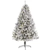 7 ft. Flocked Lit West Virginia Fir Christmas Tree
