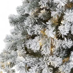 7 ft. Flocked Lit West Virginia Fir Christmas Tree