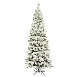 7.5 ft. Flocked Slim Pacific Pine Christmas Tree