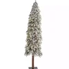 7 ft. Lit Flocked Grand Alpine Christmas Tree