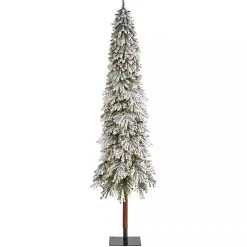 9 ft. Lit Flocked Grand Alpine Christmas Tree