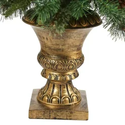 4 ft. Pre-Lit Berry and Pine Cones Tree in Urn