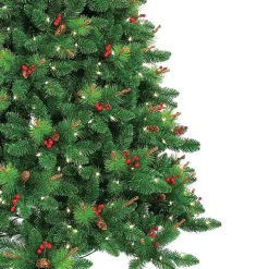 7 ft. Pre-Lit Berrywood Pine Christmas Tree