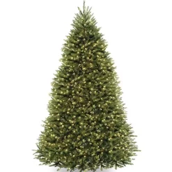 9 ft. Pre-Lit Dunhill Fir Hinged Christmas Tree