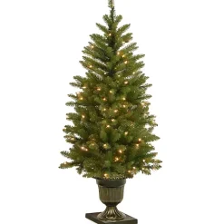 4 ft. Pre-Lit Dunhill Fir Potted Christmas Tree