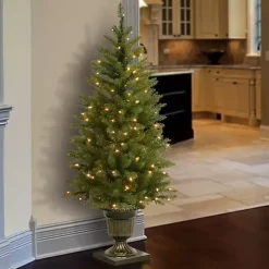 4 ft. Pre-Lit Dunhill Fir Potted Christmas Tree