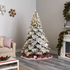 7 ft. Pre-lit Flocked Fir Christmas Tree