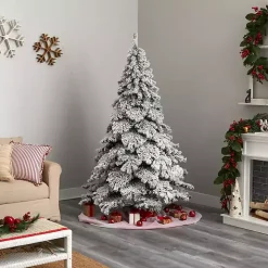 7 ft. Pre-lit Flocked Fir Christmas Tree