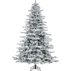 6.5 ft. Pre-Lit Flocked Utica Fir Christmas Tree