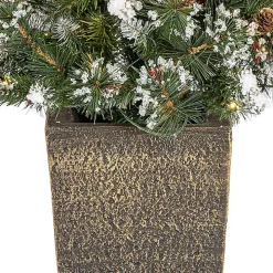 4 ft. Pre-Lit Glacier Pine Potted Christmas Tree