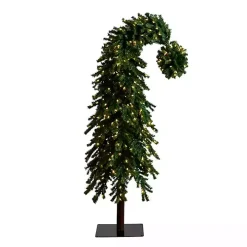 7 ft. Pre-Lit Green Santa Hat Christmas Tree
