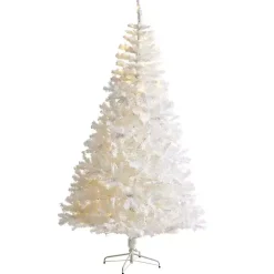 7.5 ft. Pre-Lit LED White Christmas Tree