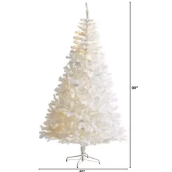 7.5 ft. Pre-Lit LED White Christmas Tree
