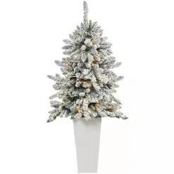 4.5 ft. Pre-Lit Livingston Fir Tree in White Plant