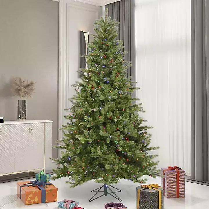5.5 ft. Pre-Lit Multicolor Spruce Christmas Tree