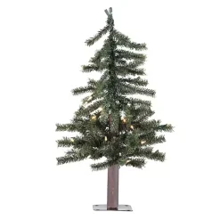2 ft. Pre-Lit Natural Alpine Christmas Tree