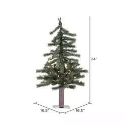 2 ft. Pre-Lit Natural Alpine Christmas Tree