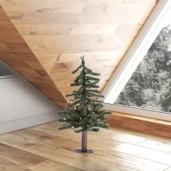 2 ft. Pre-Lit Natural Alpine Christmas Tree