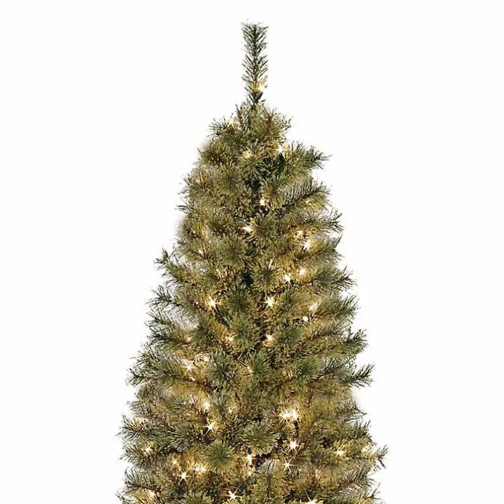 7 ft. Pre-Lit Pine Christmas Tree in Bronze Urn