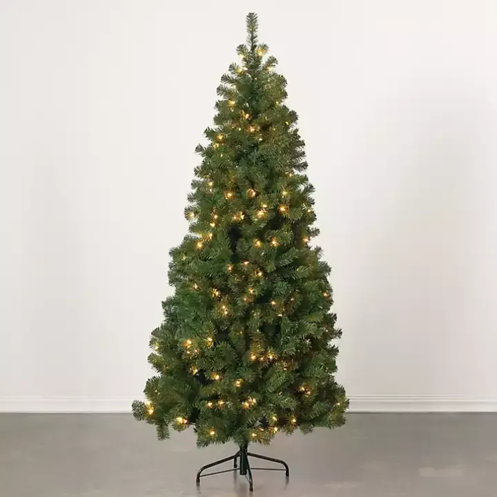 6.5 ft. Pre-Lit Pine Christmas Tree
