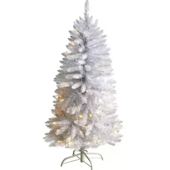 4 ft. Pre-lit Slim White Christmas Tree