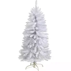 4 ft. Pre-lit Slim White Christmas Tree