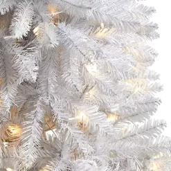 4 ft. Pre-lit Slim White Christmas Tree