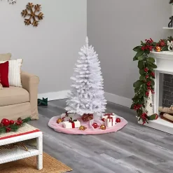 4 ft. Pre-lit Slim White Christmas Tree