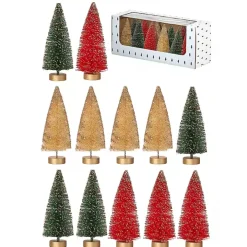 5 in. Red & Green Woodland Tree 12-pc. Set