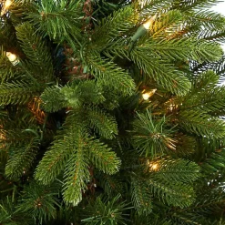 3.5 Lit Fir Christmas Tree in White Tower Planter