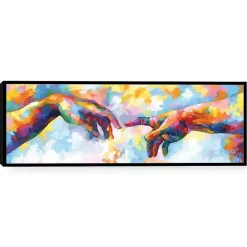 A Creation of Adam Framed Canvas Art Print