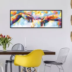 A Creation of Adam Framed Canvas Art Print