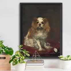 A King Charles Spaniel Framed Canvas Art Print