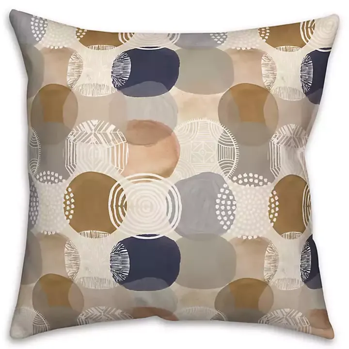 Abstract Circles Indoor/Outdoor Pillow