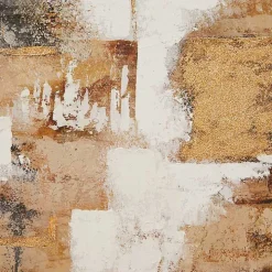 Abstract Gold Framed Canvas Art Print