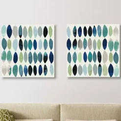 Abstract Leaf Giclee Canvas Art Prints, Set of 2