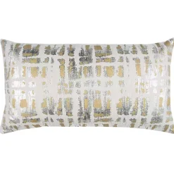 Abstract Metallic Foil Accent Pillow