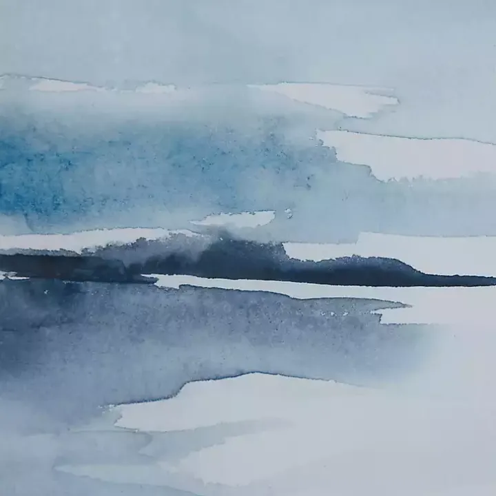 Abstract Sparkling Sea Framed Wall Art