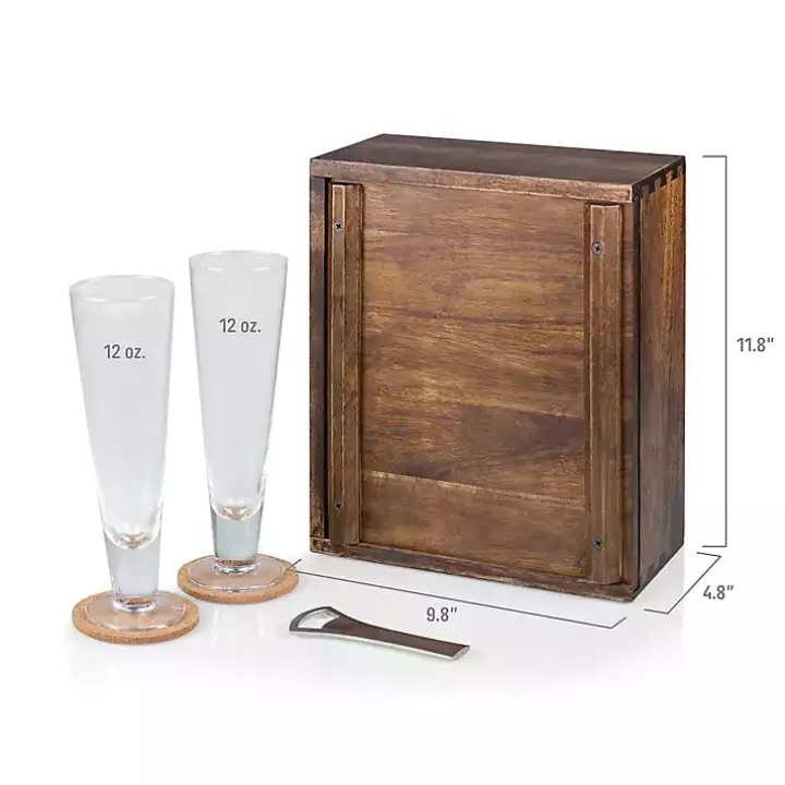 Acacia San Francisco 49ers Beer Glass Set