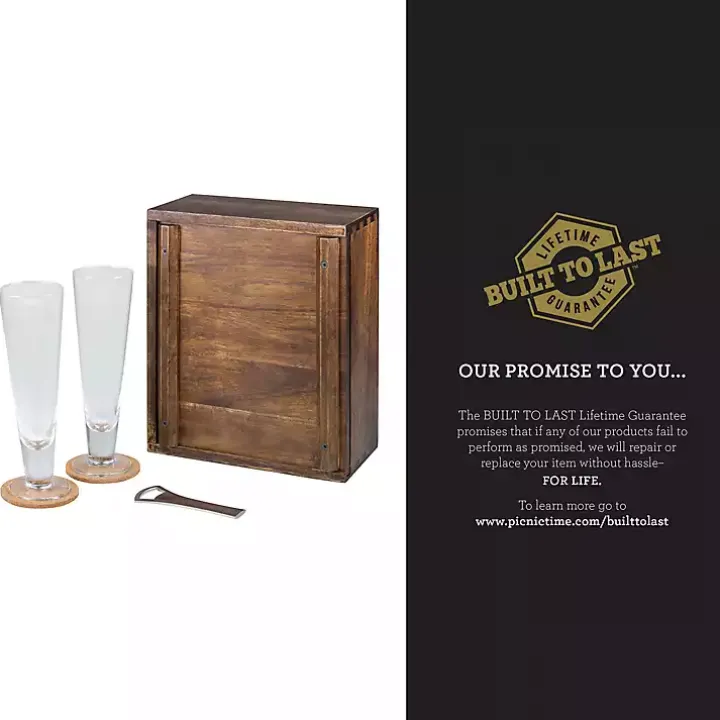 Acacia San Francisco 49ers Beer Glass Set