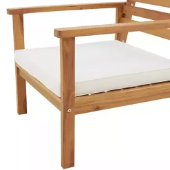 Acacia White Cushioned Outdoor Chairs, Set of 2