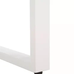 Acacia Wood and White Metal Monti Outdoor Bench