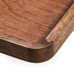 Acacia Wood Rectangle Serving Tray with Handles