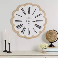 Adelyn Scalloped Edge Wood Clock