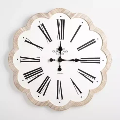 Adelyn Scalloped Edge Wood Clock
