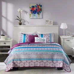 Adley Reversible Twin XL 4-pc. Quilt Set