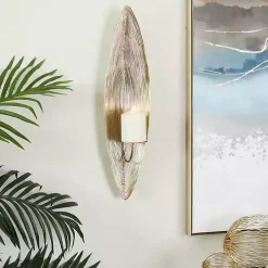 Adrienne Golden Steel Spiral Sconce