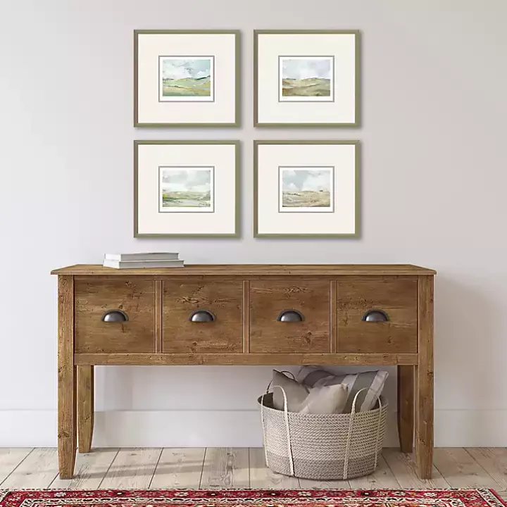 Afternoon Landscape Framed Art Prints, Set of 4